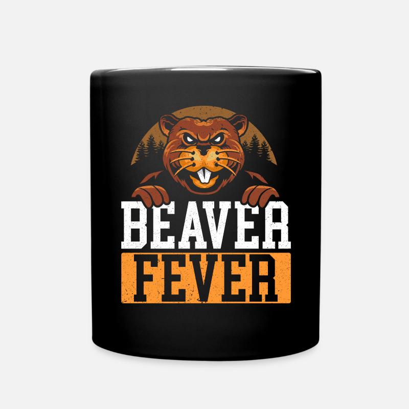 Fièvre du castor Faune Animal Rongeur semi-aquatique - Mug uni - noir