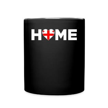 Georgien Heimat Georgien Flagge Georgien Liebe - Tasse einfarbig - Schwarz - Vorne