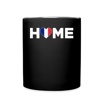 France Accueil France Drapeau - Mug uni - noir - Devant