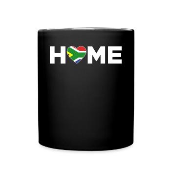 Afrique du Sud Accueil Drapeau de l’Afrique du Sud - Mug uni - noir - Devant
