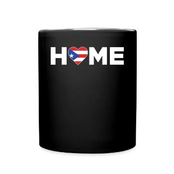 Porto Rico Accueil Porto Rico Drapeau Amour - Mug uni - noir - Devant