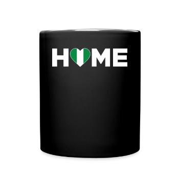 Nigeria Accueil Nigeria Drapeau Nigeria Amour - Mug uni - noir - Devant