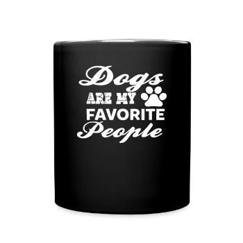 Les chiens sont mes personnes préférées - Mug uni - noir - Devant