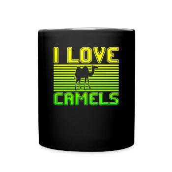 I love camels - Tasse einfarbig - Schwarz - Vorne