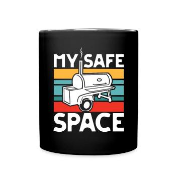 Mein Sicherer Grillplatz - Tasse einfarbig - Schwarz - Vorne