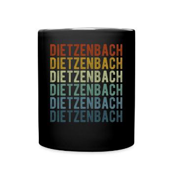 Dietzenbach Stadt Retro Vintage - Tasse einfarbig - Schwarz - Vorne
