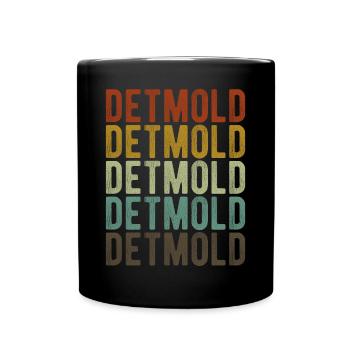 Detmold Stadt Retro Vintage - Tasse einfarbig - Schwarz - Vorne