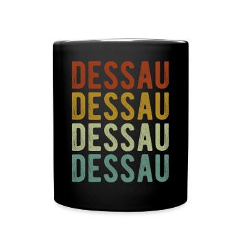 Dessau Stadt Retro Vintage - Tasse einfarbig - Schwarz - Vorne