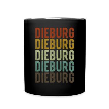 Dieburg Stadt Retro Vintage - Tasse einfarbig - Schwarz - Vorne