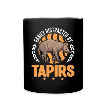 Easily distracted by Tapirs - Tasse einfarbig - Schwarz - Vorne