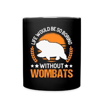 Australischer Wombat - Tasse einfarbig - Schwarz - Vorne