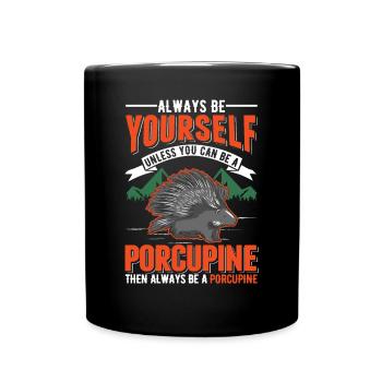 Porcupine lover Porcupine - Full Colour Mug - black - Front