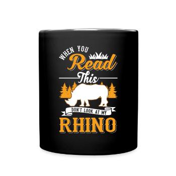 Rhinocéros Cadeau Rhinocéros - Mug uni - noir - Devant
