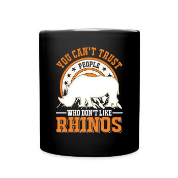 Rhinocéros Cadeau Rhinocéros - Mug uni - noir - Devant
