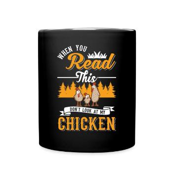 Poulets Élevage de poulets Éleveur de poulets - Mug uni - noir - Devant