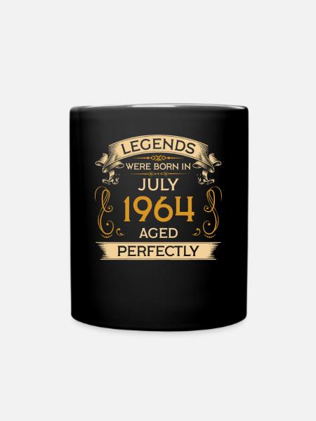 Birthday Legends were born in July 1964 - Full Colour Mug - black