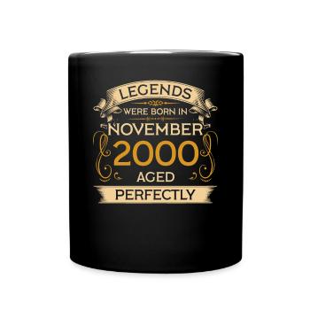 Birthday Legends est né en novembre 2000 - Mug uni - noir - Devant