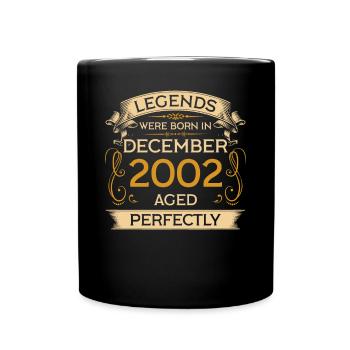 Birthday Legends were born in December 2002 - Full Colour Mug - black - Front