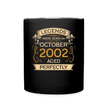 Birthday Legends est né en octobre 2002 - Mug uni - noir - Devant