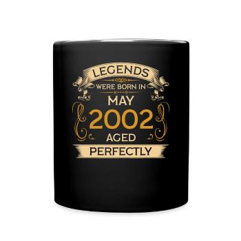 Birthday Legends est né en mai 2002 - Mug uni - noir - Devant