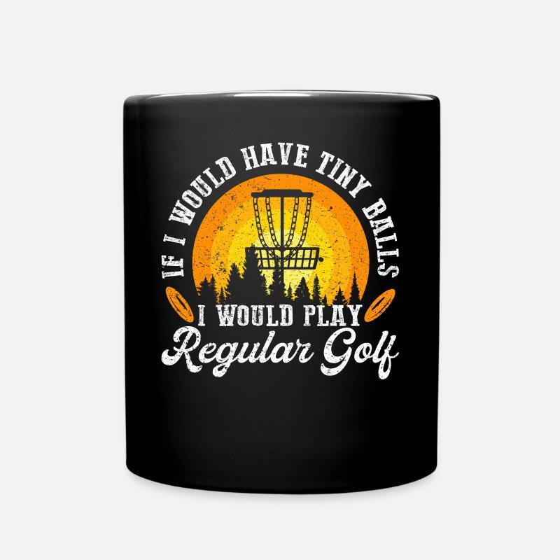 Si j’avais de minuscules balles Drôle de disc golf motif - Mug uni - noir