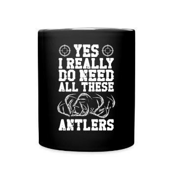 Buck Deer Hunting Hunter Vintage - Mug uni - noir - Devant