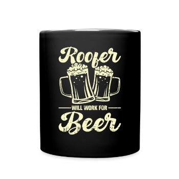 Bauarbeiter Dachdecker Geschenkidee - Tasse einfarbig - Schwarz - Vorne
