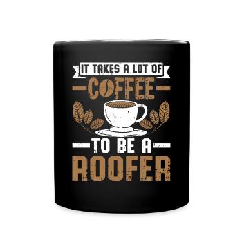Bauarbeiter Dachdecker Geschenkidee - Tasse einfarbig - Schwarz - Vorne