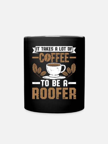 Bauarbeiter Dachdecker Geschenkidee - Tasse einfarbig - Schwarz