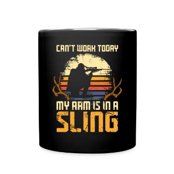 Buck Deer Hunting Hunter Vintage - Tasse einfarbig - Schwarz - Vorne