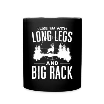 Chasseur de cerfs buck que j’aime - Mug uni - noir - Devant