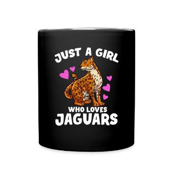 Jaguar Geschenkidee - Tasse einfarbig - Schwarz - Vorne