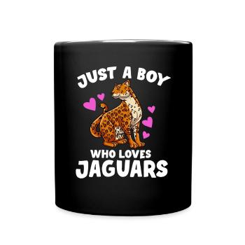 Jaguar Geschenkidee - Tasse einfarbig - Schwarz - Vorne