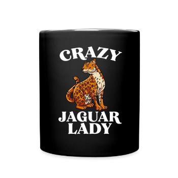 Jaguar Geschenkidee - Tasse einfarbig - Schwarz - Vorne
