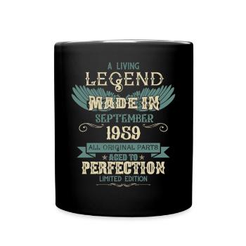 September 1959 Vintage Birthday - Full Colour Mug - black - Front