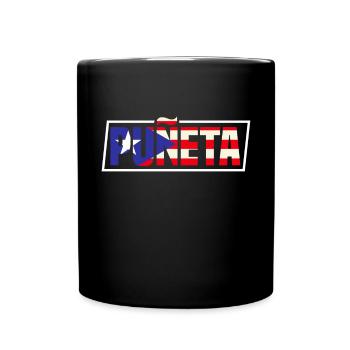 Patriotische Vintage Puerto Rico Puneta Flagge - Tasse einfarbig - Schwarz - Vorne