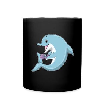 Dolphin Pearl - Full Colour Mug - black - Front