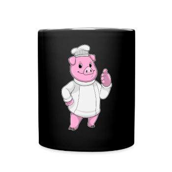 Cuisinier Chef Cuisinier Chapeau - Mug uni - noir - Devant