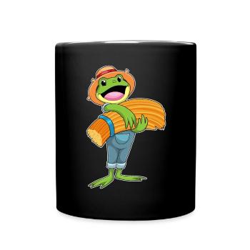 Frog Farmer Straw Farm - Full Colour Mug - black - Front