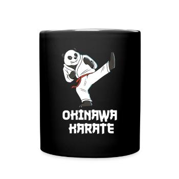 Okinawa Karate Panda - Karate Japanische - Tasse einfarbig - Schwarz - Vorne