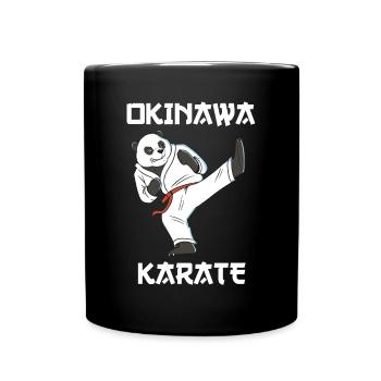 Karate Panda - Karate Japanische Kampfsportarten - Tasse einfarbig - Schwarz - Vorne