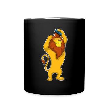 Peigne Lion Hairdresser - Mug uni - noir - Devant