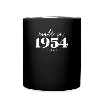 Made 1954 in Texas. Cute Birthday Party - Tasse einfarbig - Schwarz - Vorne