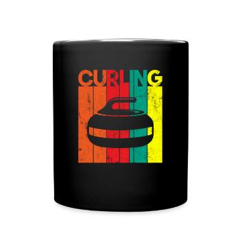 Curling vintage, curling - Full Colour Mug - black - Front