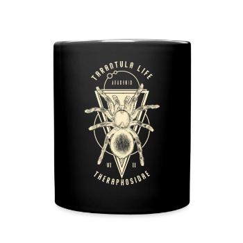 Tarentule Géométrique Indie Pet Spider Propriétaire Vintage - Mug uni - noir - Devant