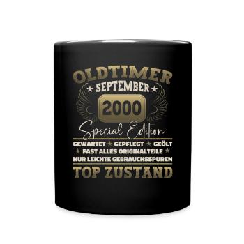 Oldtimer Septembre 2000 22ème anniversaire Geschen - Mug uni - noir - Devant