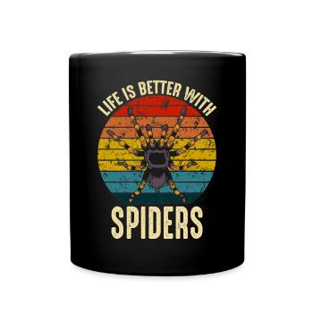 Life Is Better With Tarantulas Spider owner - Full Colour Mug - black - Front