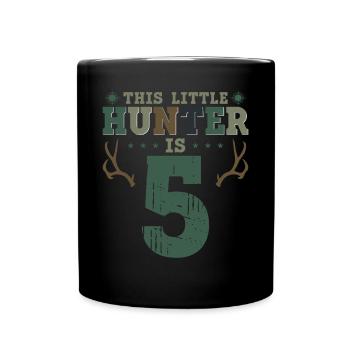 Buck Deer Hunting Hunter Kid 5ème - Mug uni - noir - Devant