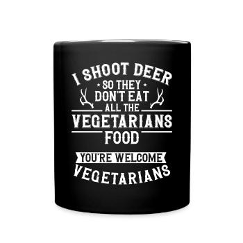 Buck Deer Hunting Hunter - Tasse einfarbig - Schwarz - Vorne