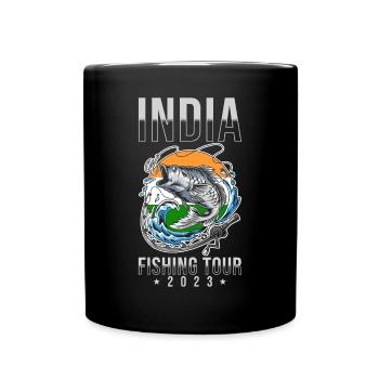 Angeltour Indien 2023 - Tasse einfarbig - Schwarz - Vorne